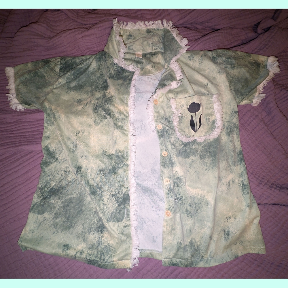 Fringe Button-up Shirt - Small